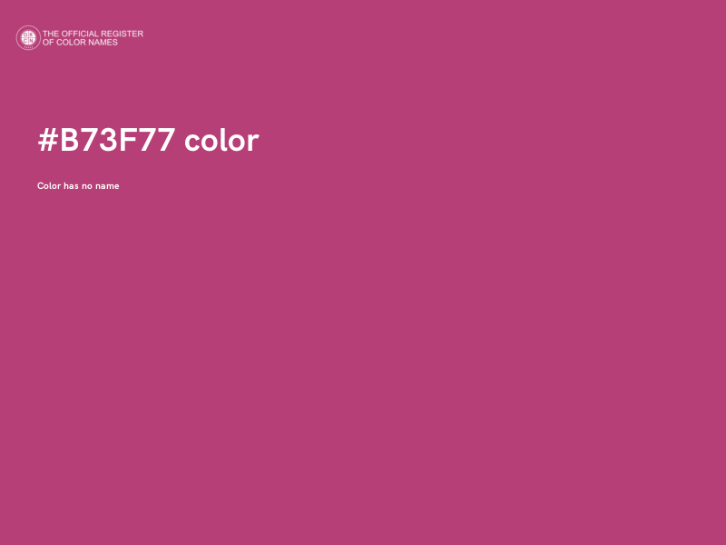 #B73F77 color image
