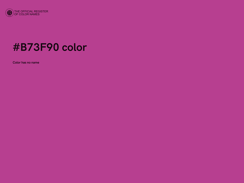 #B73F90 color image