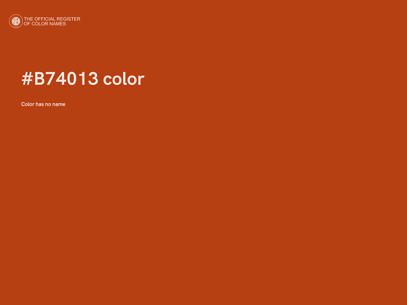 #B74013 color image