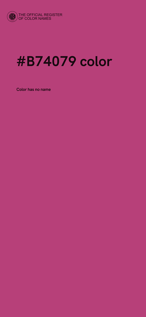 #B74079 color image