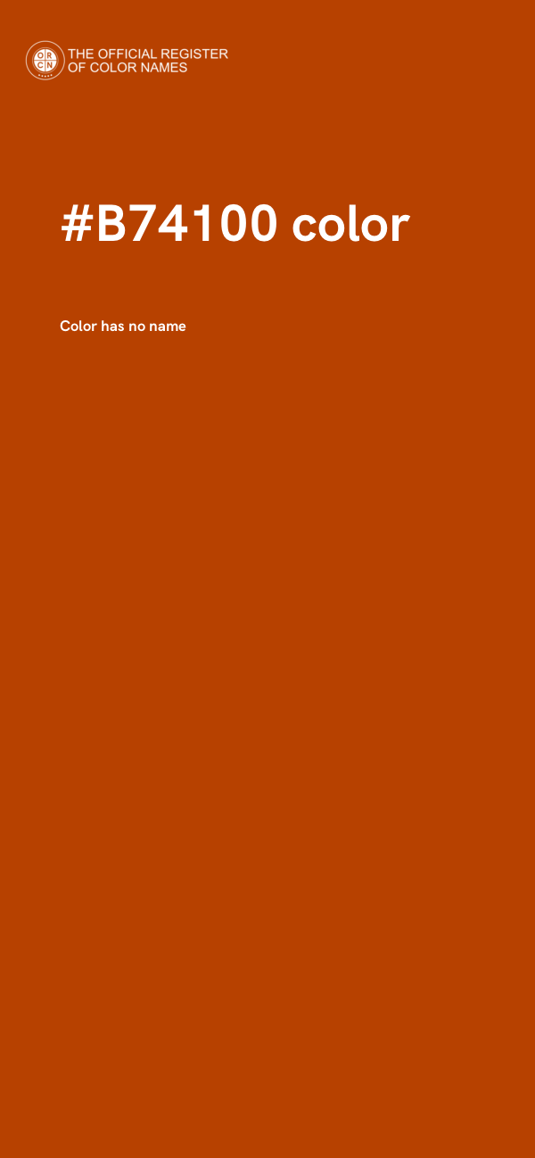 #B74100 color image