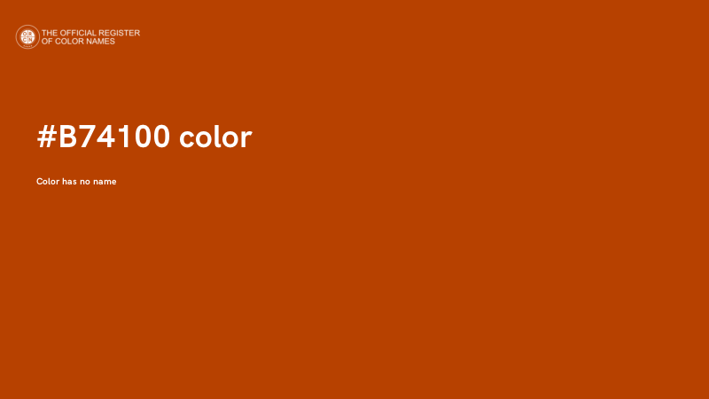 #B74100 color image