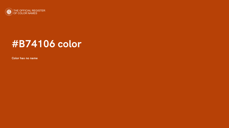 #B74106 color image