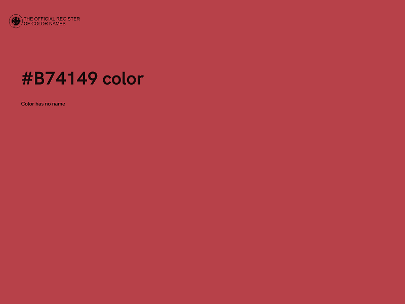 #B74149 color image