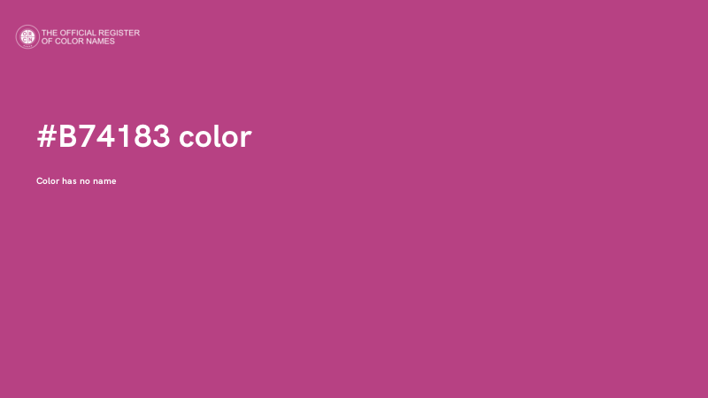 #B74183 color image