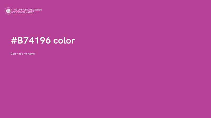 #B74196 color image
