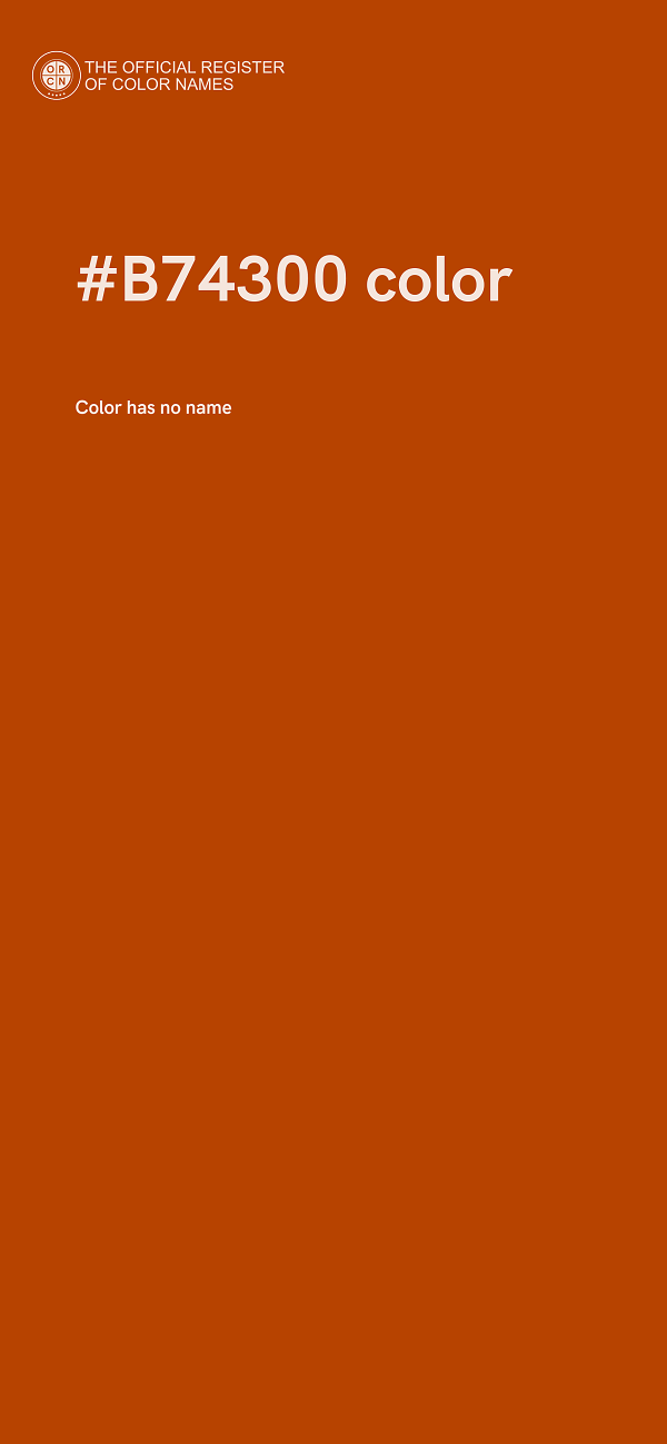#B74300 color image