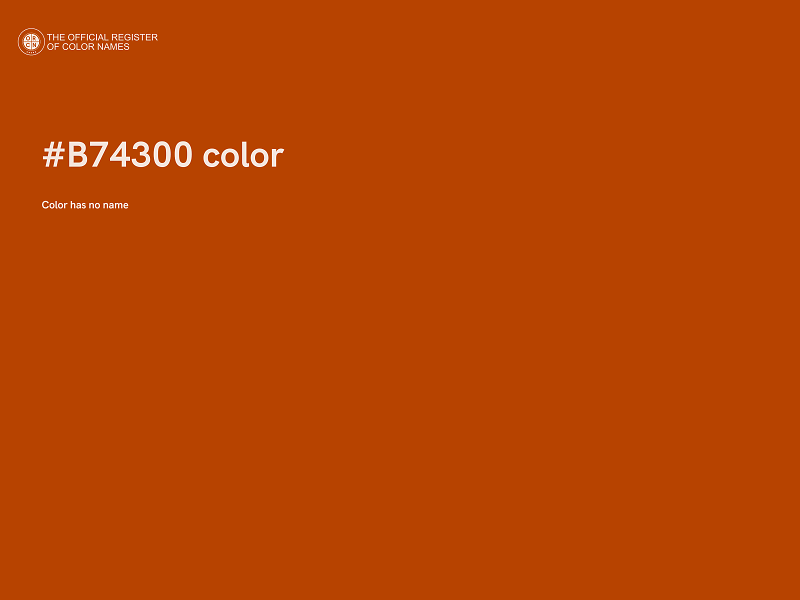 #B74300 color image