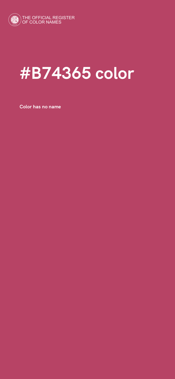 #B74365 color image