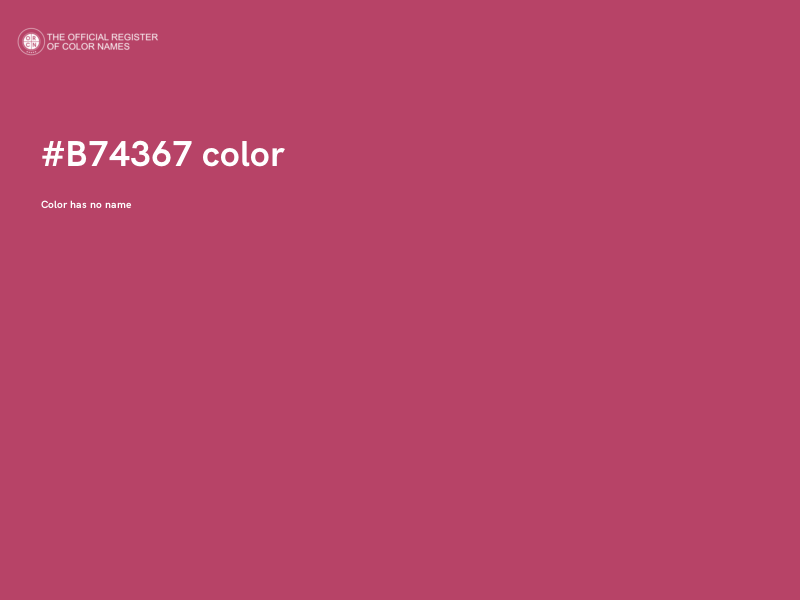 #B74367 color image