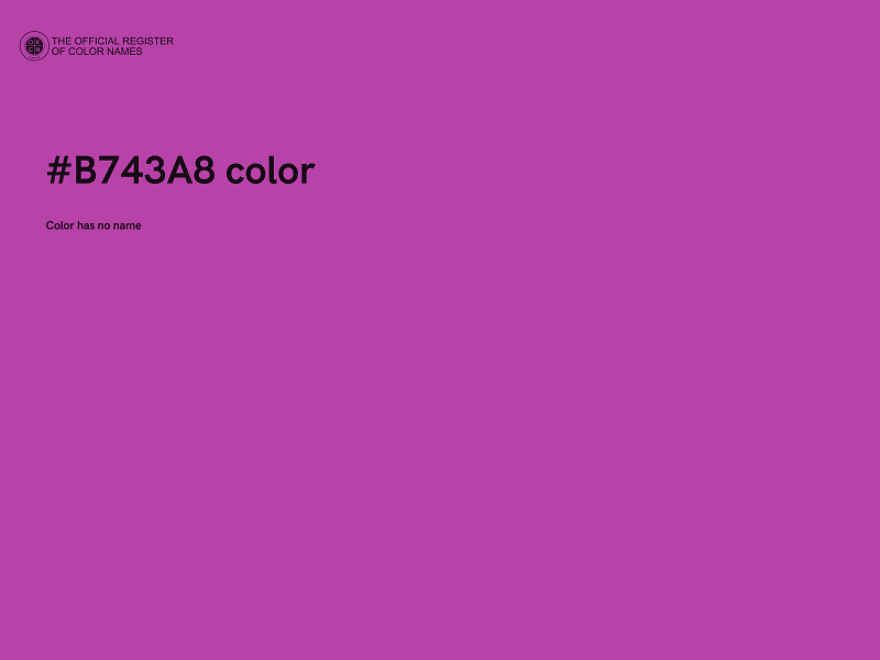 #B743A8 color image