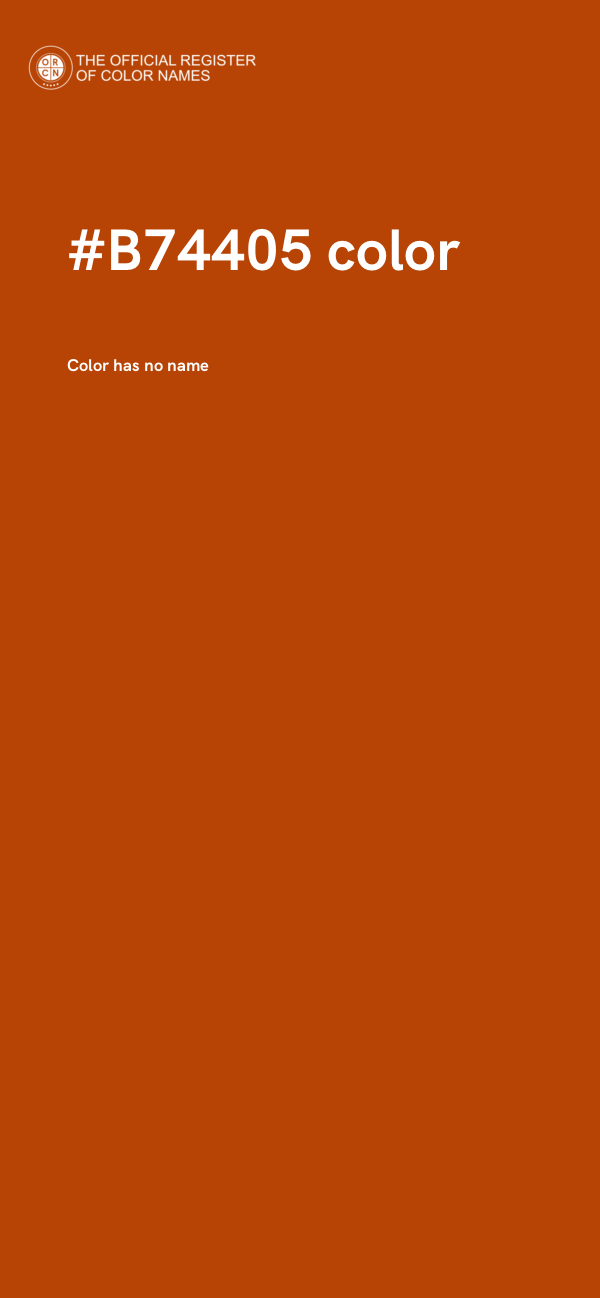 #B74405 color image