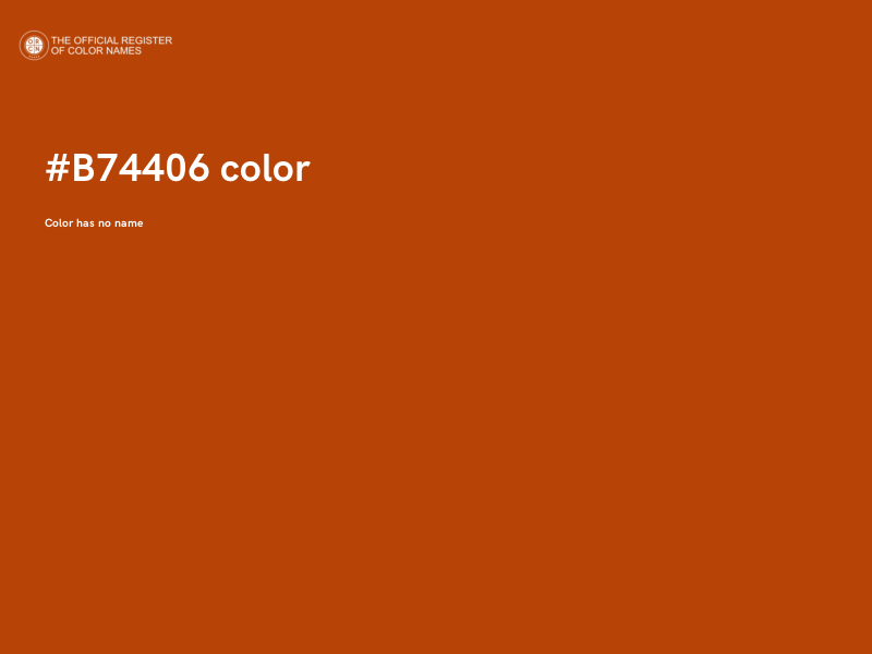#B74406 color image