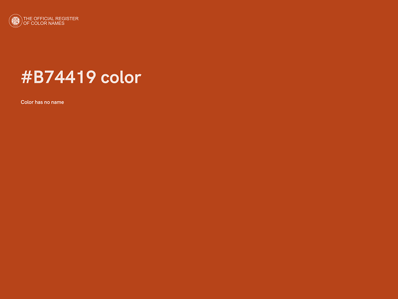 #B74419 color image