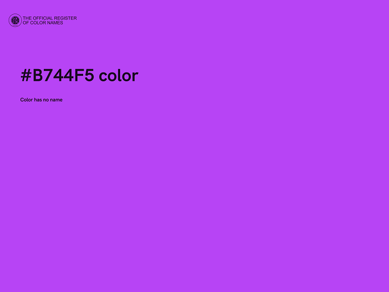 #B744F5 color image