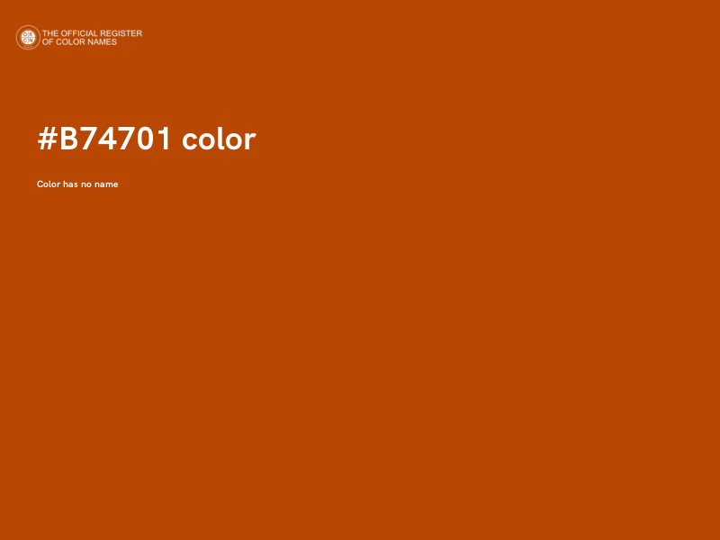 #B74701 color image