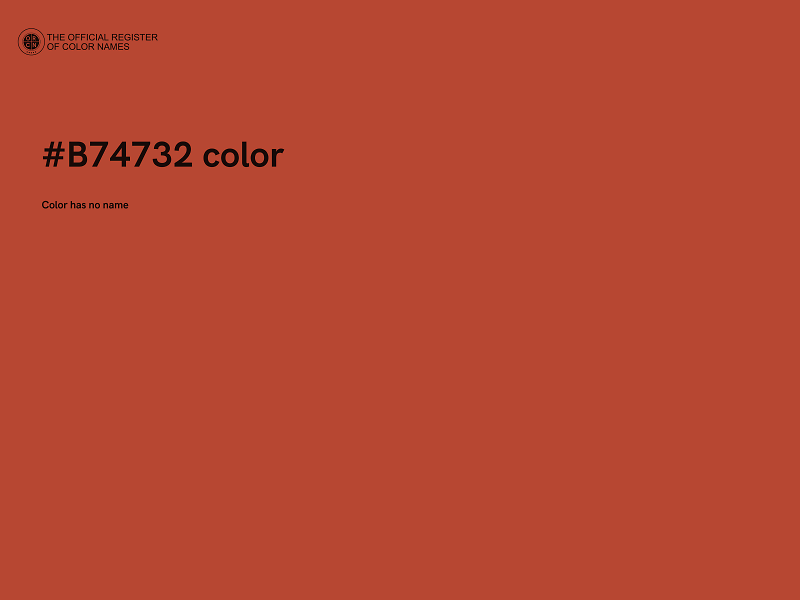 #B74732 color image