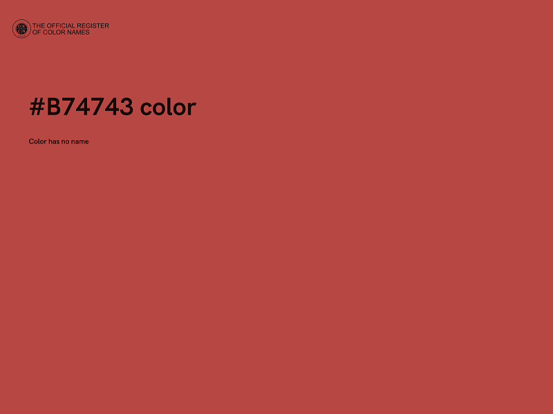 #B74743 color image