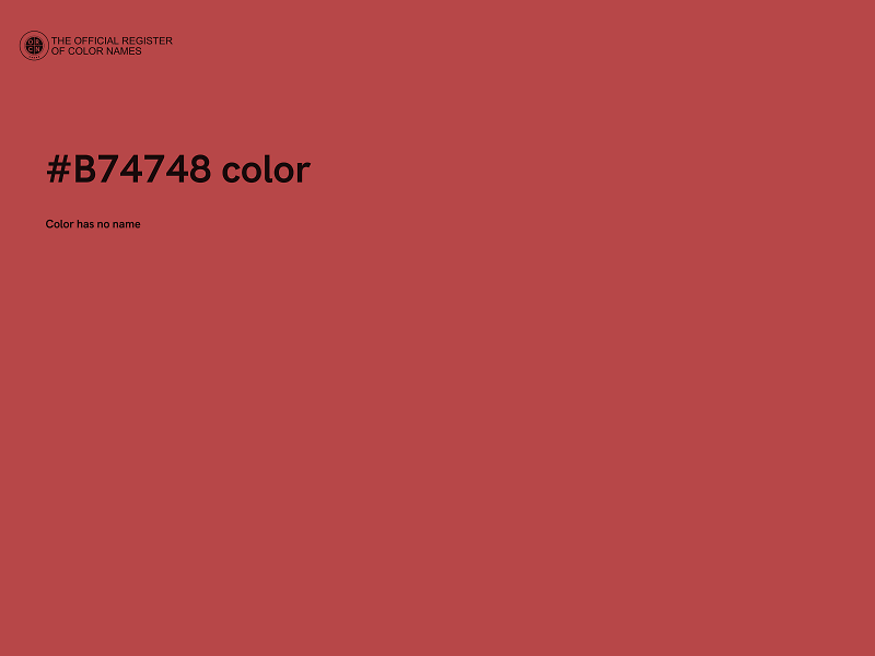 #B74748 color image