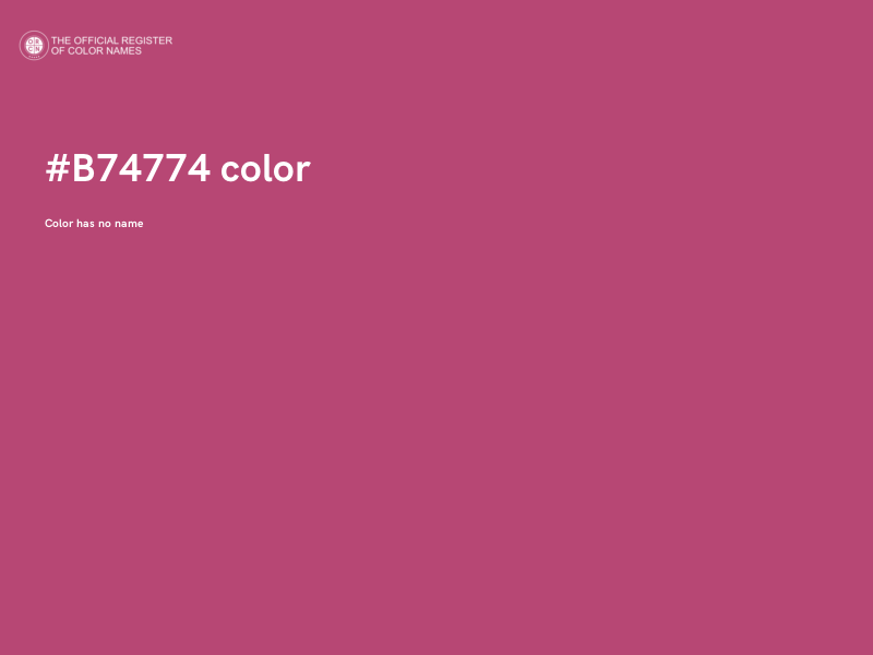 #B74774 color image
