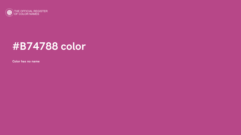 #B74788 color image