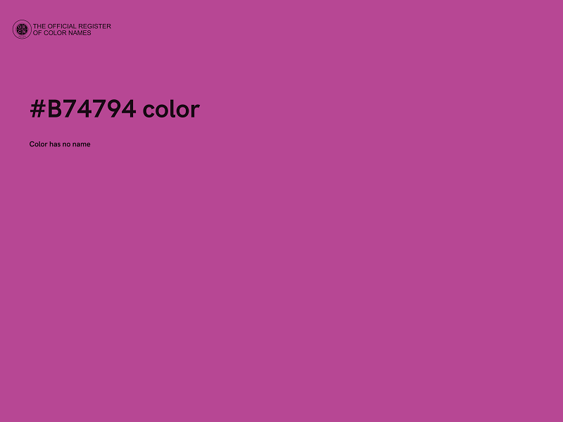 #B74794 color image