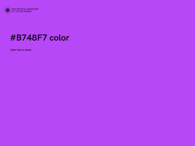 #B748F7 color image