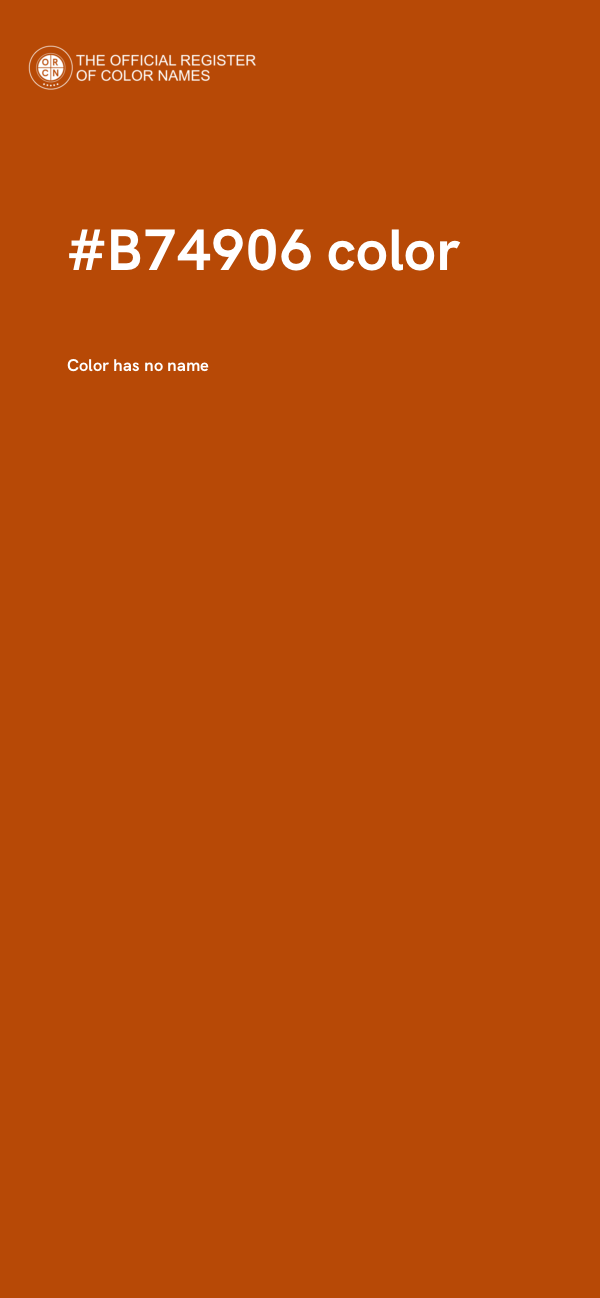#B74906 color image