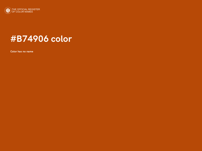 #B74906 color image