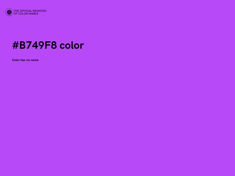 #B749F8 color image