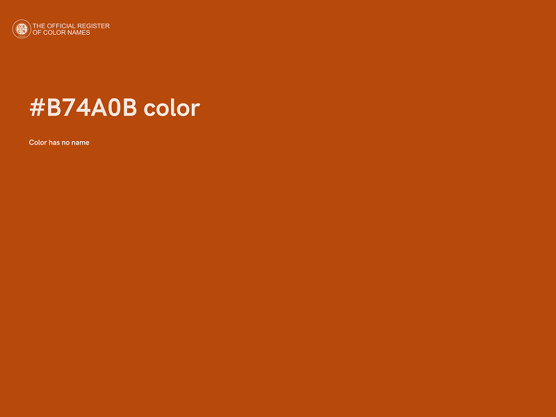 #B74A0B color image