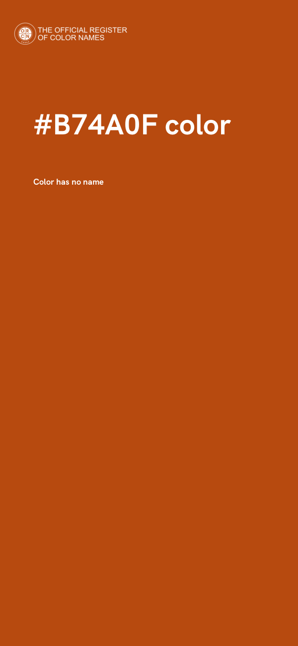 #B74A0F color image