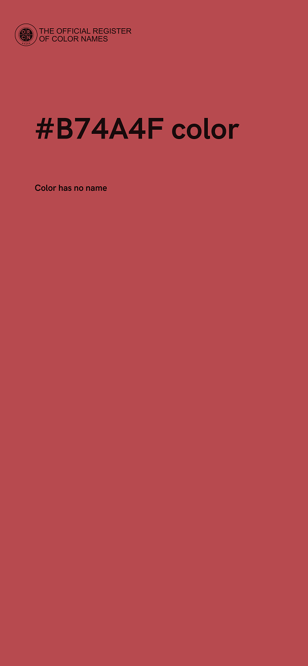 #B74A4F color image