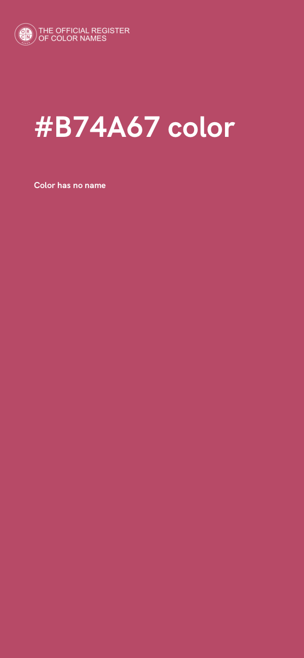 #B74A67 color image