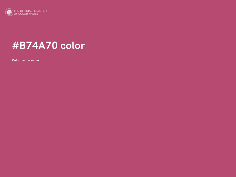 #B74A70 color image
