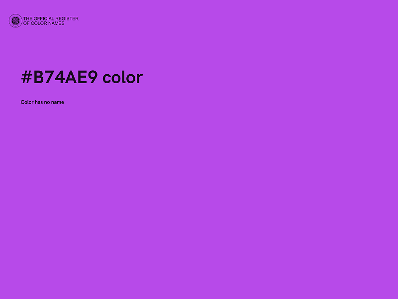 #B74AE9 color image