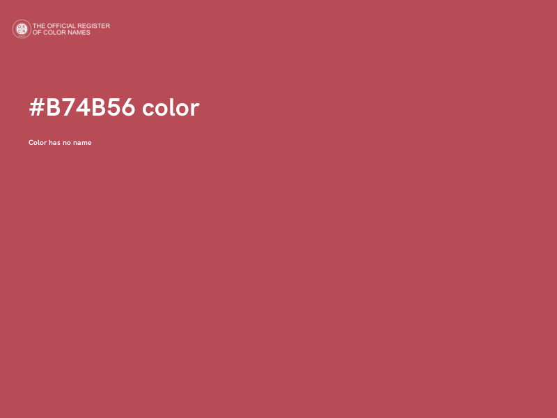 #B74B56 color image