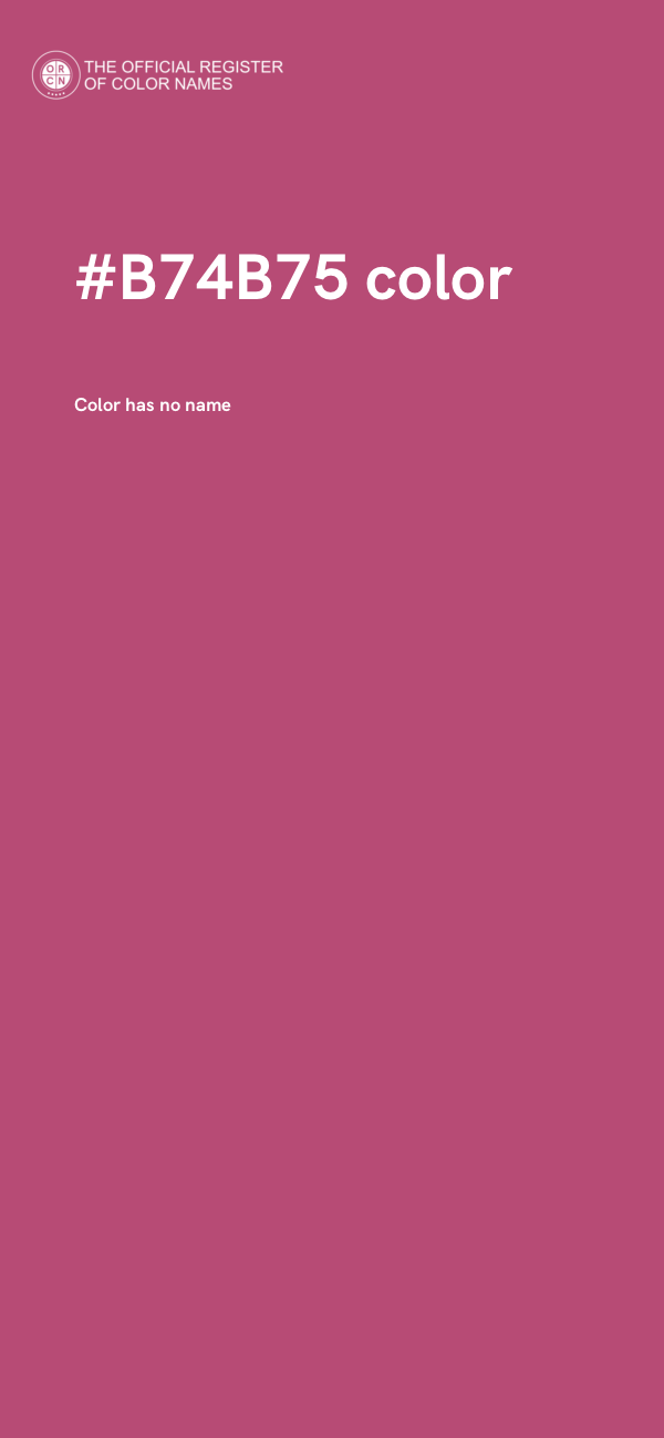 #B74B75 color image