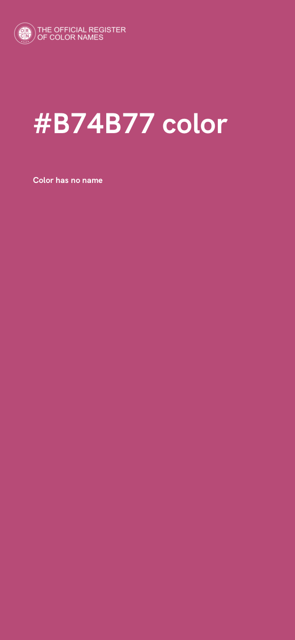 #B74B77 color image