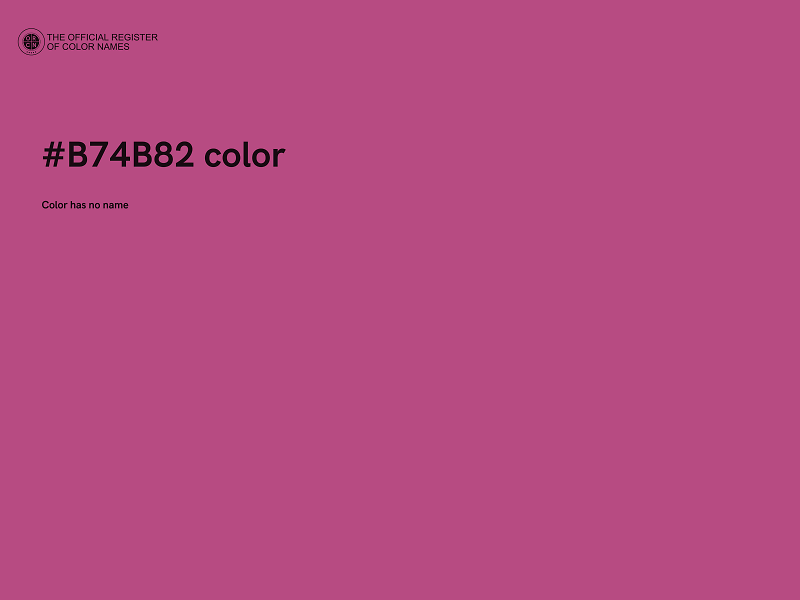 #B74B82 color image