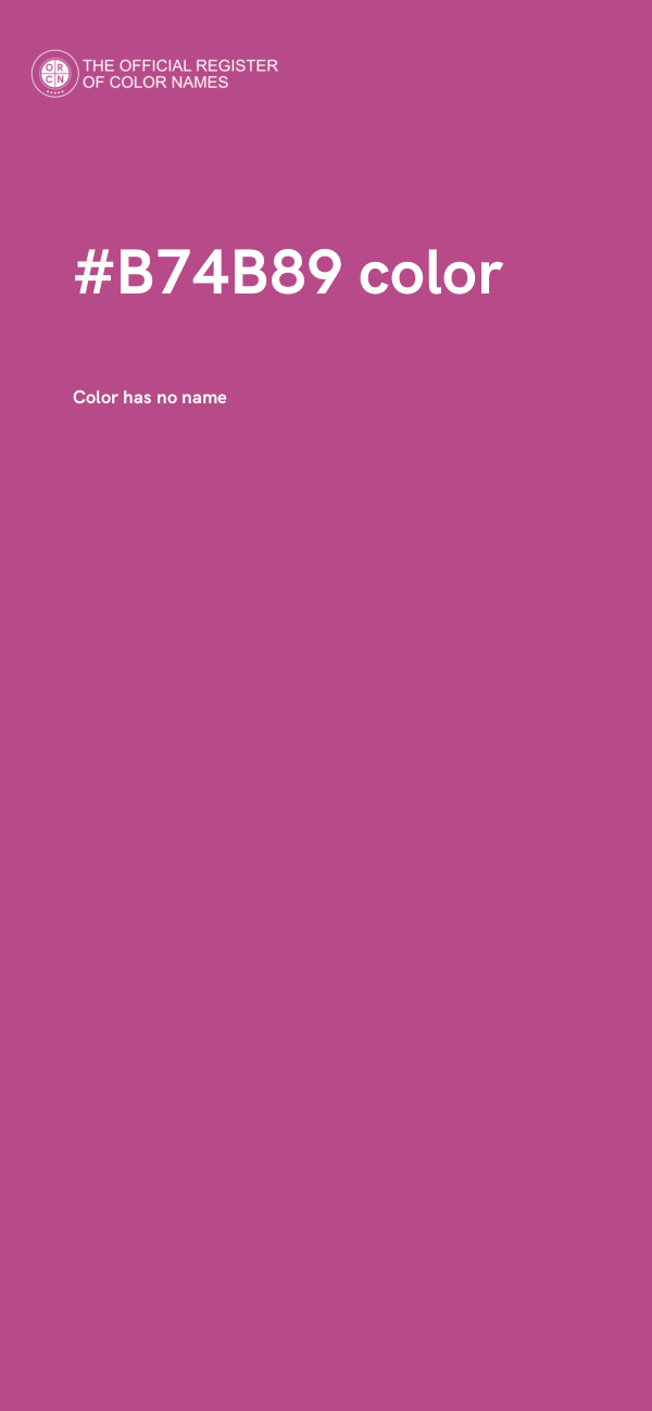 #B74B89 color image