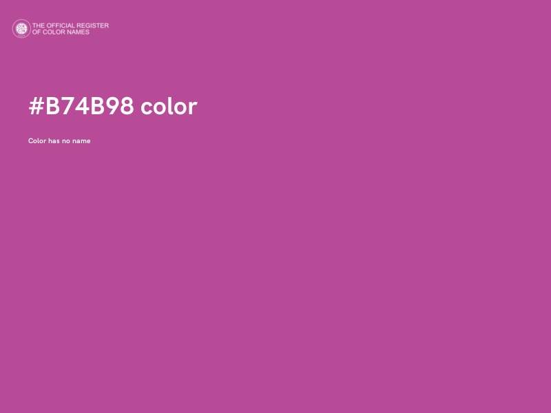 #B74B98 color image