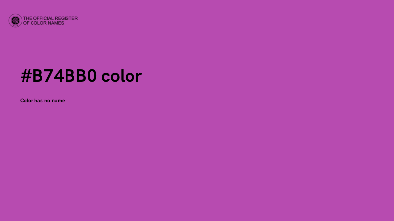#B74BB0 color image