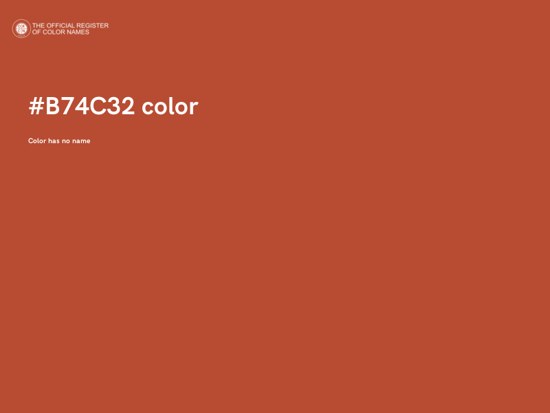 #B74C32 color image