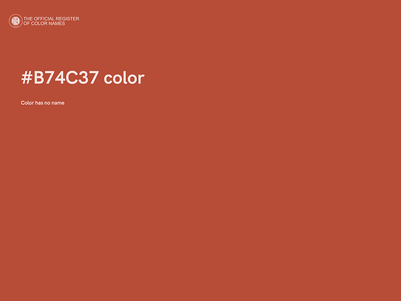 #B74C37 color image