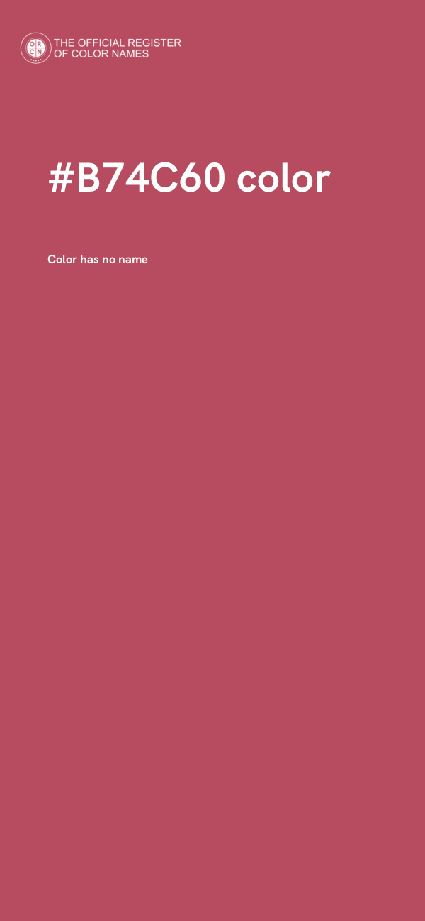 #B74C60 color image