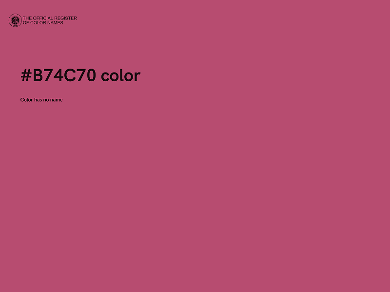 #B74C70 color image