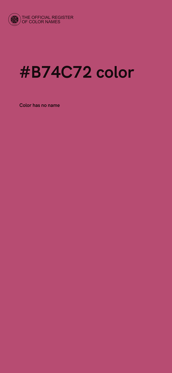 #B74C72 color image