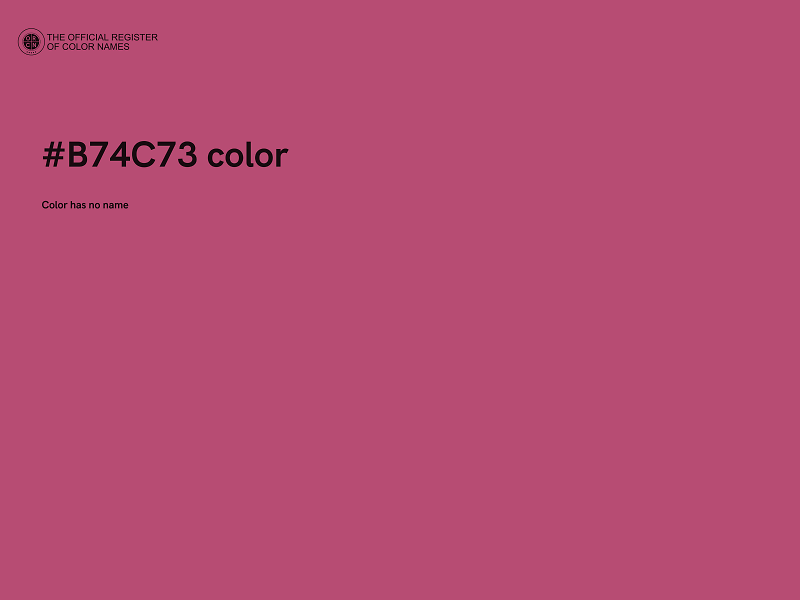 #B74C73 color image