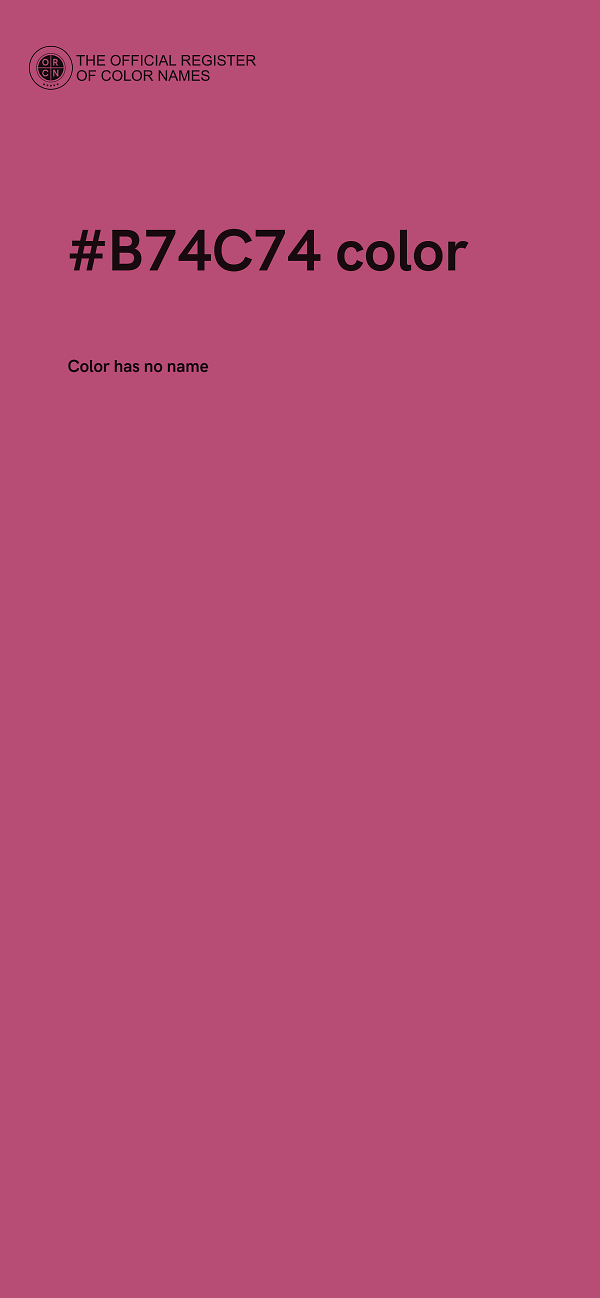 #B74C74 color image